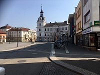 Choceň - úterý 17.3.2020 kolem poledne. Tyršovo náměstí.